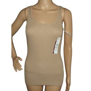 Time and Tru Rib Tank Womens Size Small (4-6) Ant Tan  ribbed knit top